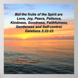 SERENITY SUNRISE GALATIANS FRUIT OF THE SPIRIT POSTER