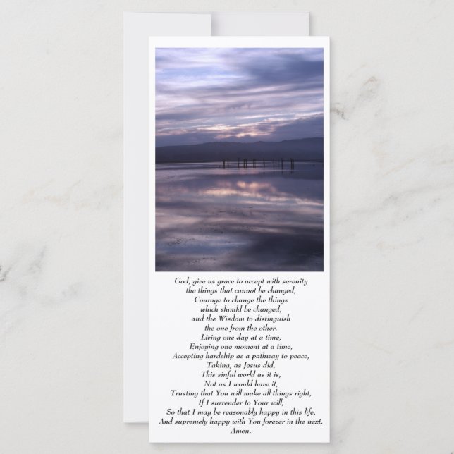Serenity Sunset Rack Card (Framsida)