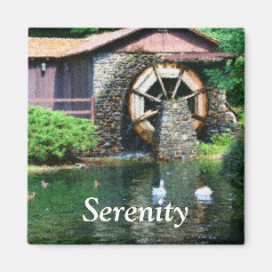 Serenity Vatten Wheel Inspirational Magnet