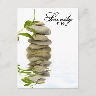 Serenity - Zen Sten med Bamboo Vykort