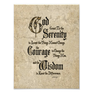 Serenitybön: Calligraphy antikvitet, återställn Fototryck