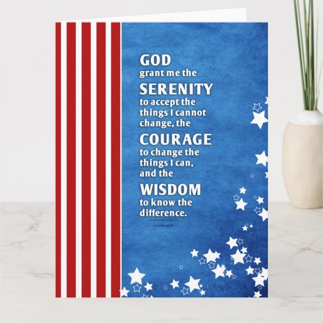 Serenitybön: Patriotiska USA, styrka/återställning Kort (Framsida)