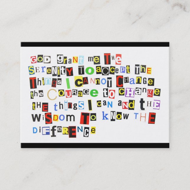 Serenitybön Visitkort (Framsida)