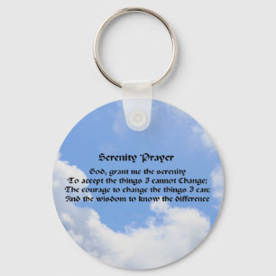 Serenitybönblå himmel inspirera Keychain Nyckelring