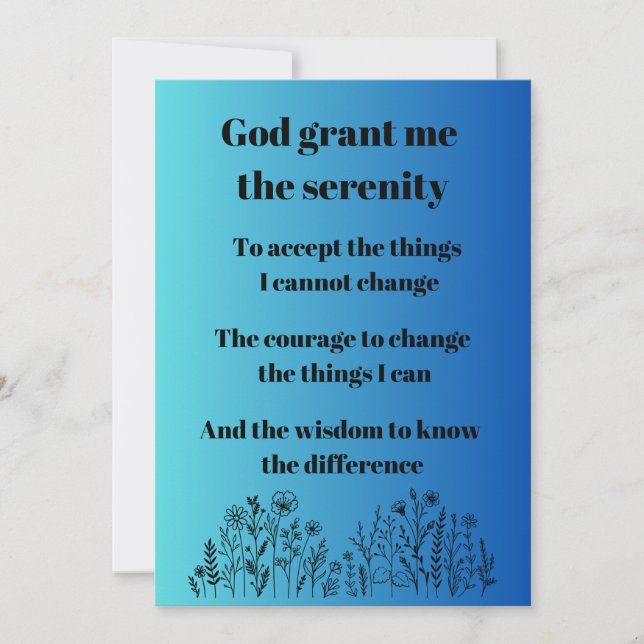 Serenitybönen - Inspirerande Julkort (Framsida)