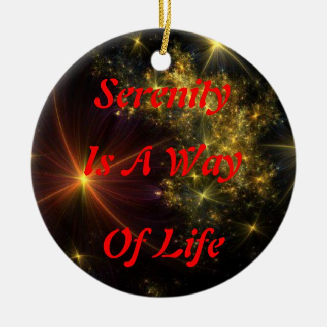 Serenityprydnad Julgransprydnad Keramik (Framsidan)