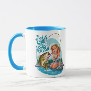 Serenitys Catch: Girl Fishing on a Sten Mugg