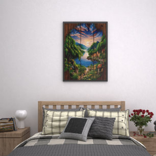 Serenreflektioner: A Sjöar Porträtt Poster