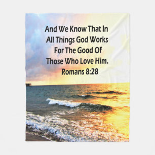 SERENRUMERNA 8:28 SCRIPTURE VERSE FLEECEFILT