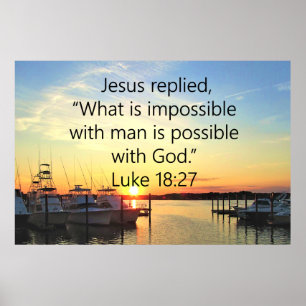 SERENSUNSET LUKE 18:27 SCRIPTURE DESIGN POSTER