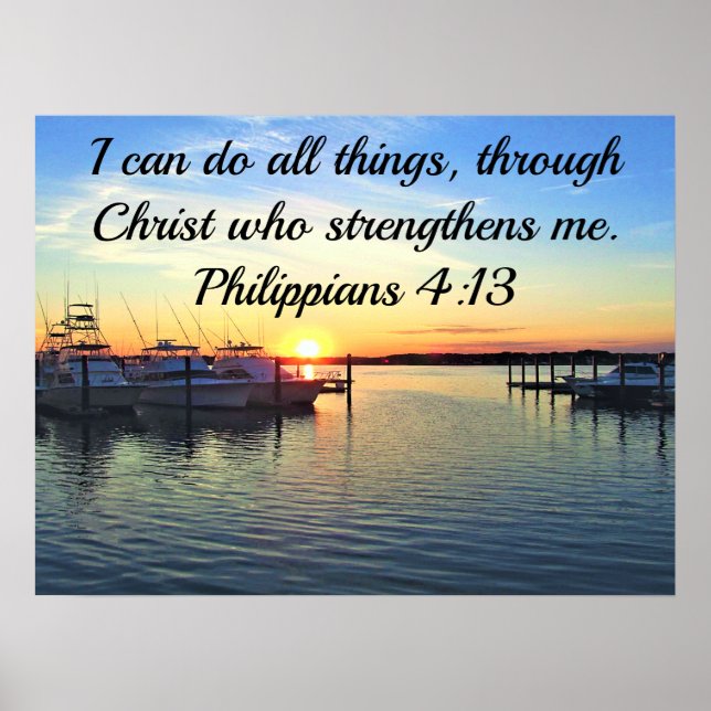 SERENSUNSET PHILIPPIANS 4:13 SCRIPTURE POSTER (Framsidan)