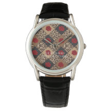 SERESHKI-SAMLING Ro & Leopard Watch BLK 34 mm
