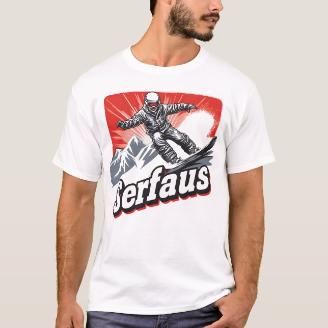 Serfaus Slopes Enthusiast Tee - Embrace the Alpine (Framsida)
