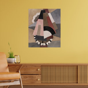 Serge Charchoune Komposition Kubistisk jordton Poster