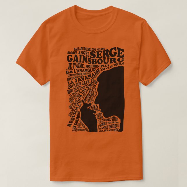 Serge Gainsbourg Discograe T Shirt (Design framsida)