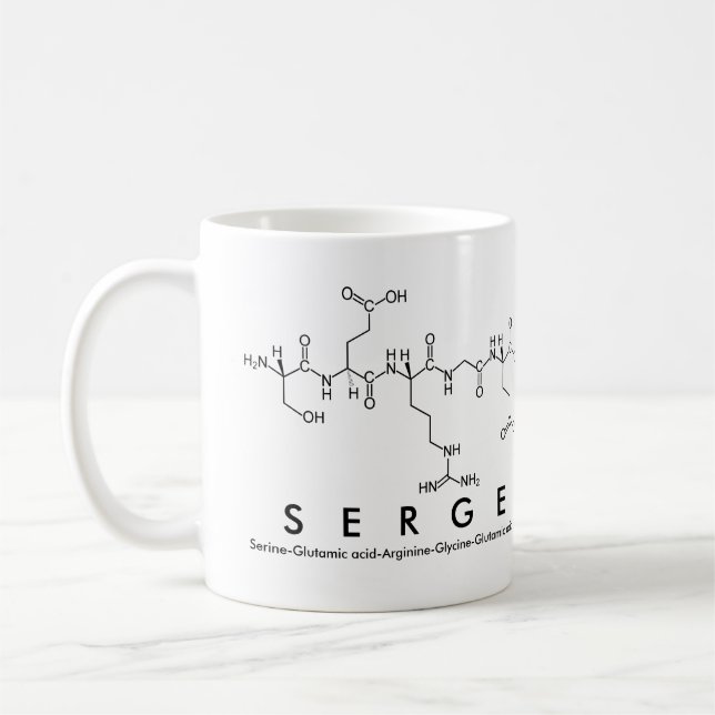 Serge peptide namn mugg (Vänster)
