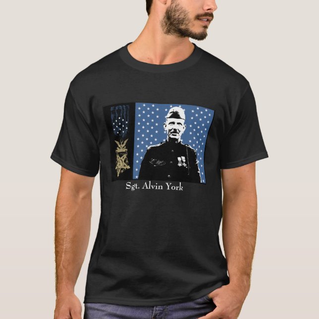 Sergeant Alvin York och medaljen av heder T-shirt (Framsida)