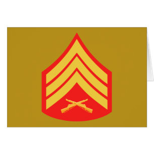 Sergeant E-5 för USMC Sgt Hälsningskort