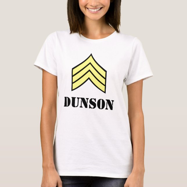Sergeant Göra randig Dunson (damer) T Shirt (Framsida)