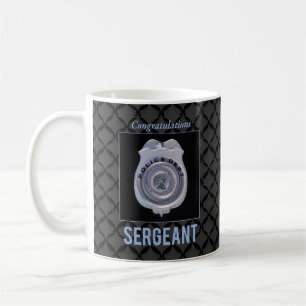 Sergeant in Police Department Promotion Gratulerar Kaffemugg