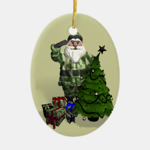 Sergeant Jultomten Julgransprydnad Keramik