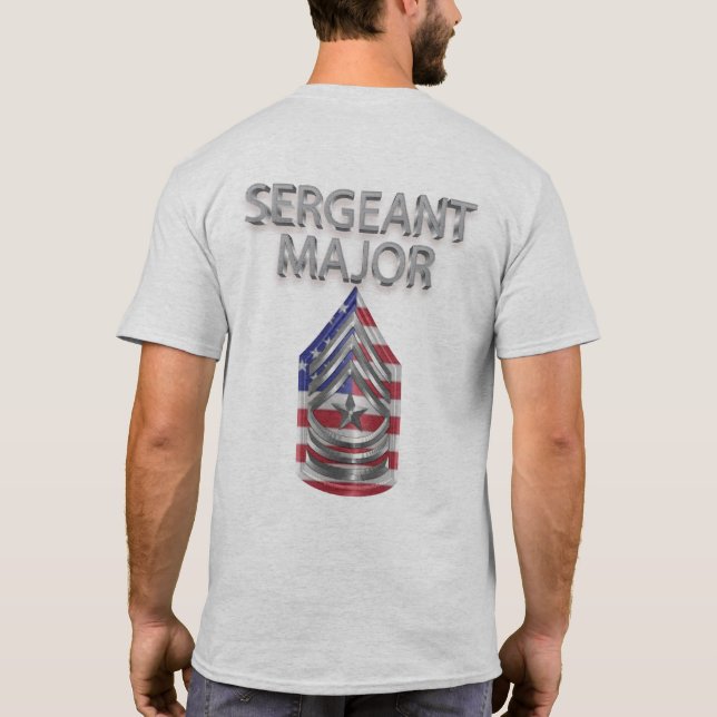 Sergeant Major Anpassad rank T Shirt (Baksida)