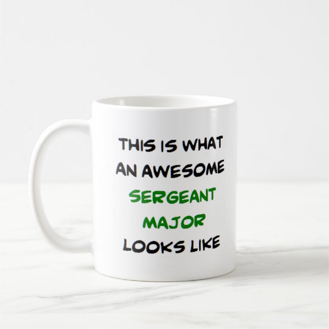 sergeant major, fantastisk kaffemugg (Vänster)
