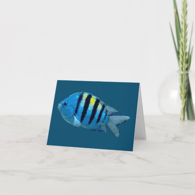 sergeant Major Fish Card Anteckningskort (Framsida)