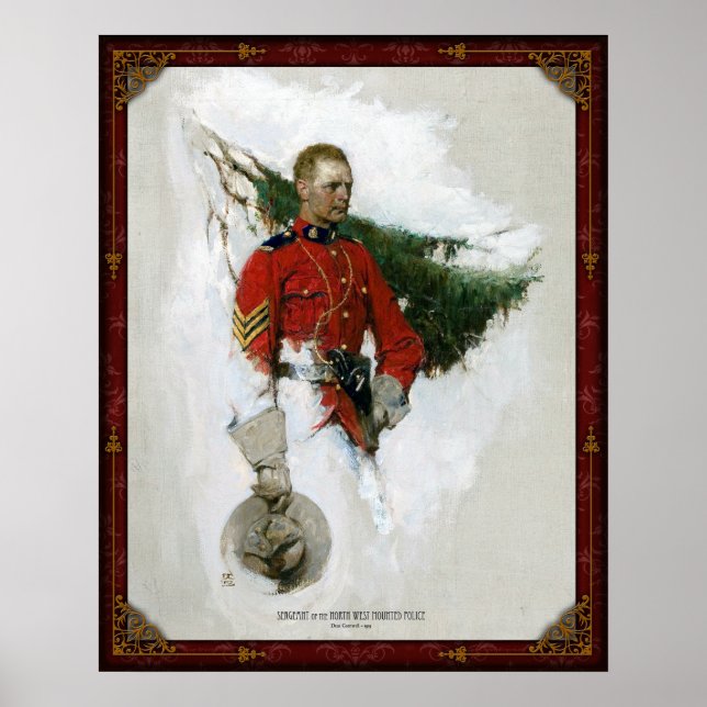 Sergeant of the North Väster Mounted Police - 1919 Poster (Framsidan)