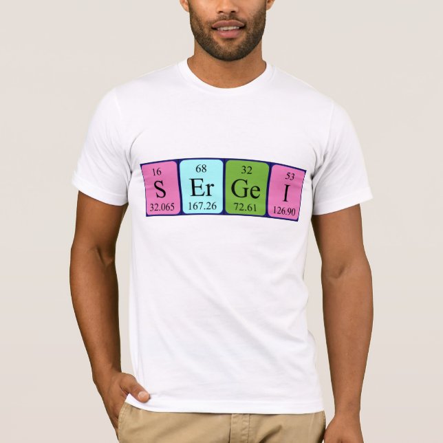 Sergei periodiskt återkommande skjorta bord namn t shirt (Framsida)