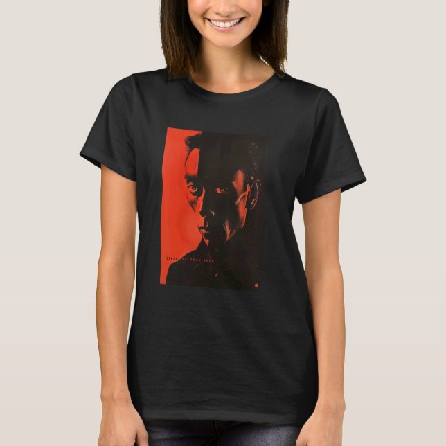 Sergei Rachmaninoff Classical Music Composers Pian T Shirt (Framsida)
