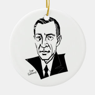 Sergei Rachmaninoff Julgransprydnad Keramik