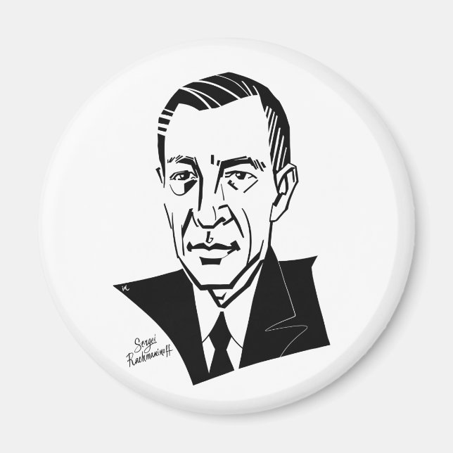 Sergei Rachmaninoff Magnet (Framsidan)