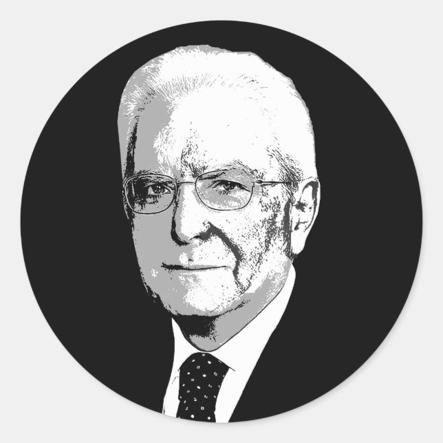 Sergio Mattarella Runt Klistermärke (Framsida)