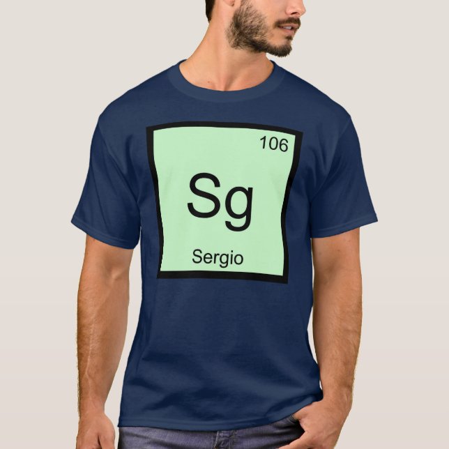 Sergio Namn kemi Inslag Periodic Bord Tröja (Framsida)