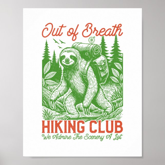 Serial Chiller Sloth Hanging från Gren Poster (Framsidan)