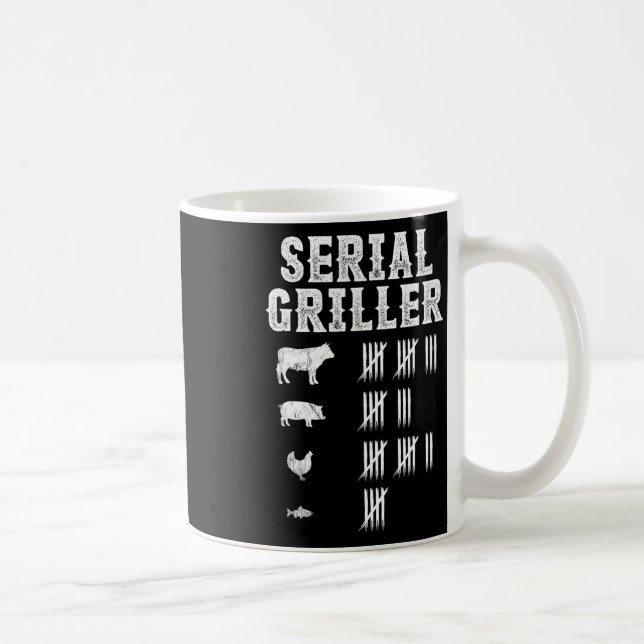 Serial Griller Funny Grilling Grill Bbq Master Rol Kaffemugg (Höger)