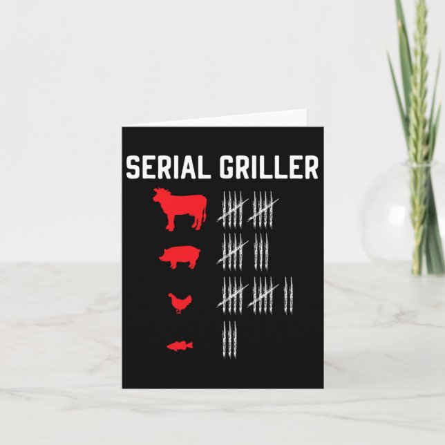 Serial Griller Grilling Grillmaster Rbecue Bbq Kort (Framsida)