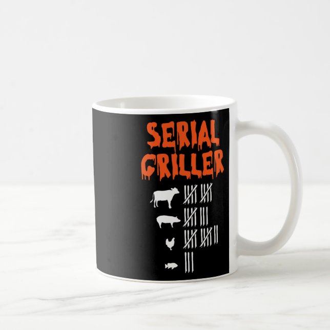 Serial Griller Lazy Halloween Costume Funny Bbq Ch Kaffemugg (Höger)