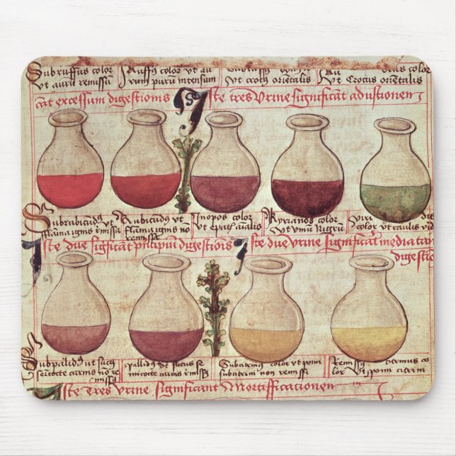 Serie av flagons för urineanalys musmatta (Framsidan)
