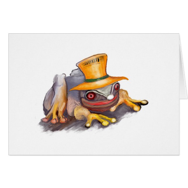 Serie av lyckliga djur "4", hälsningskort (Framsidan Horizontal)