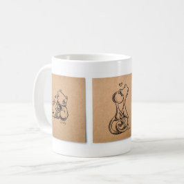 Serie av tre: Förälskat Kaffemugg