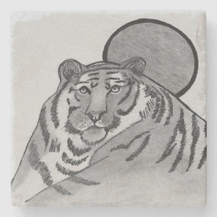 Serie för Medlin djurliv"tiger" Stenunderlägg