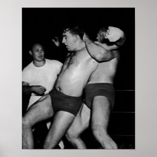 Serie för vintagebrottningaffisch poster