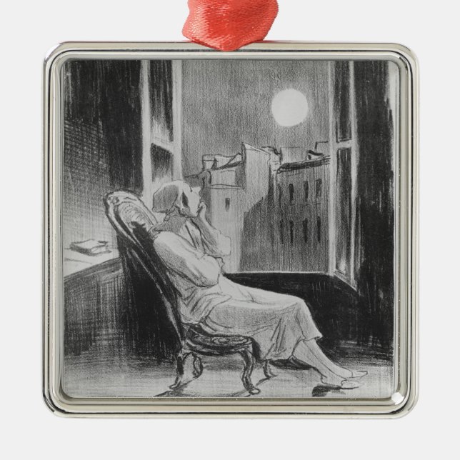 Serie "Les Bas-Bleus", nolla-måne Julgransprydnad Metall (Framsidan)