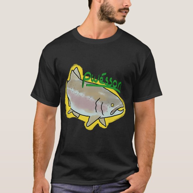 seriealbumstil regnbågeforell t shirt (Framsida)