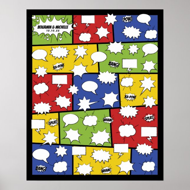 Serieblads gästbok - 50 signaturer poster (Framsidan)