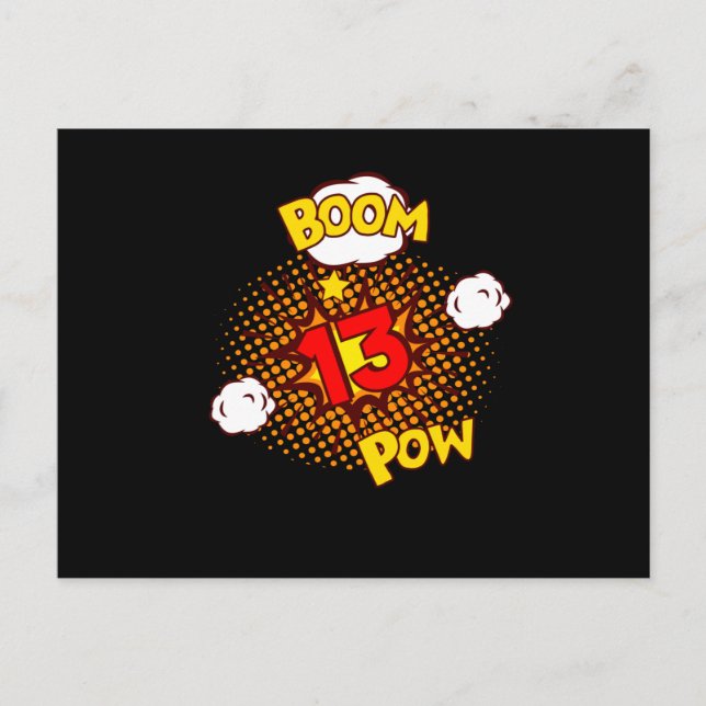 SERIEBOKSBURSDAGEN 13 13-ÅRIG Serieälskare 13 år S Vykort (Framsida)