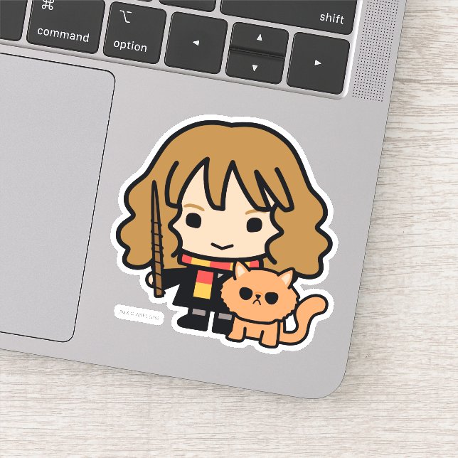 Seriefigur Hermione och Crookshanks Klistermärken (Detalj)