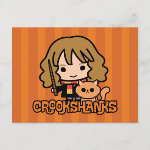 Seriefigur Hermione och Crookshanks Vykort